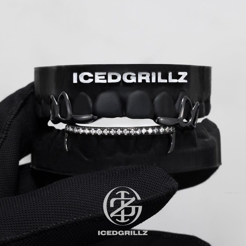 Open Face Curved Edge Moissanite Single Bar Grillz