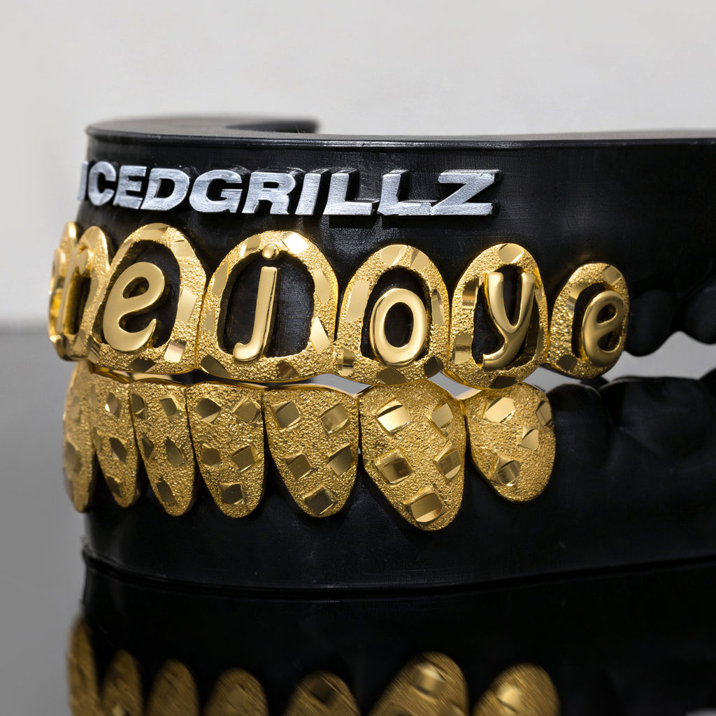 Open Face Custom Letter Diamond Dust Grillz - IcedGrillz