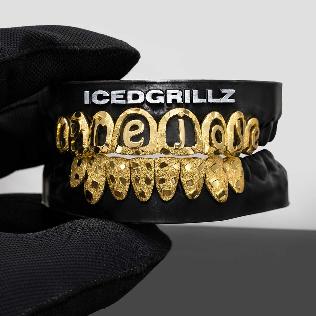 Open Face Custom Letter Diamond Dust Grillz - IcedGrillz