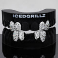 Oval Moissanite Opal Cross Cluster Grillz