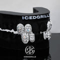 Oval Moissanite Opal Cross Cluster Grillz