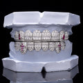 Pear Cut Fangs & Cross Detail Hybrid Grillz