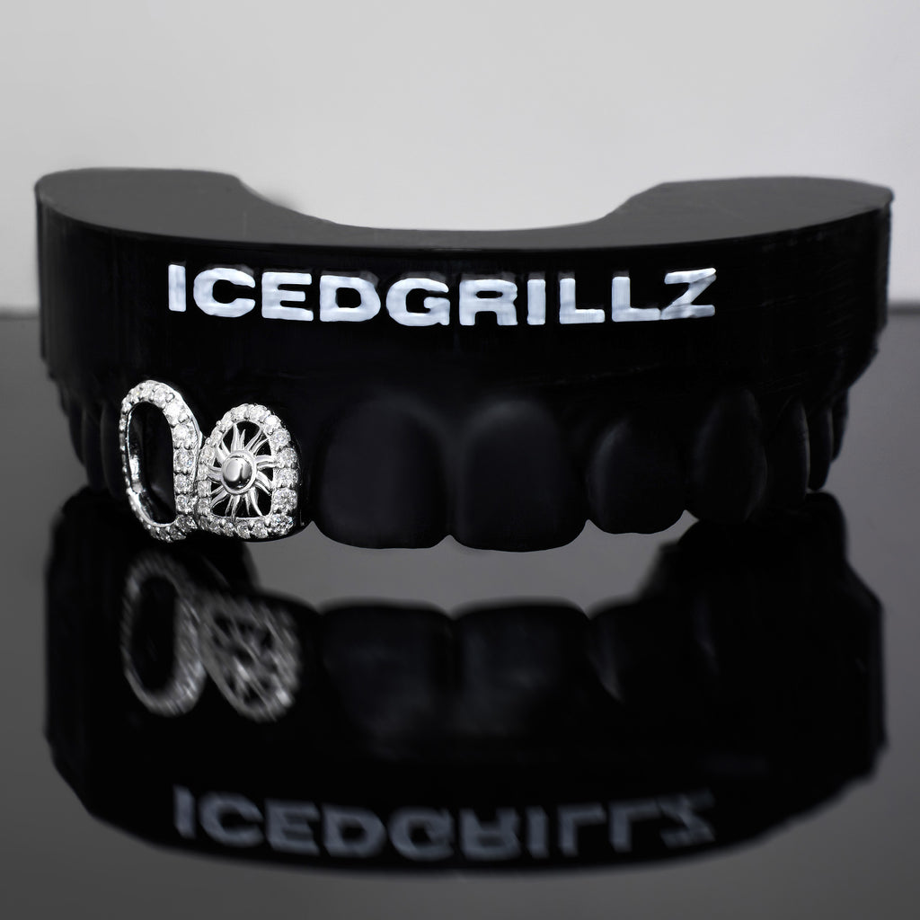 Plain Sunburst Iced Open Face Grillz