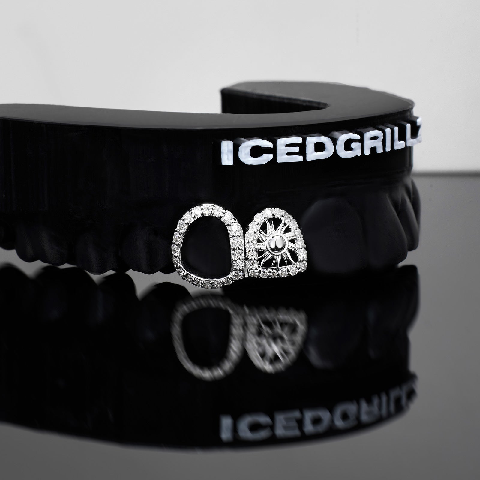 Plain Sunburst Iced Open Face Grillz