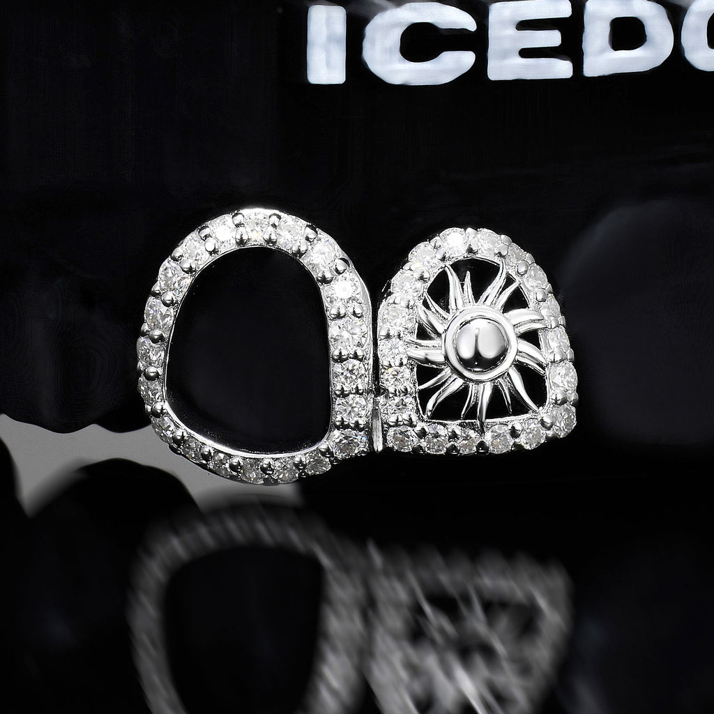 Plain Sunburst Iced Open Face Grillz