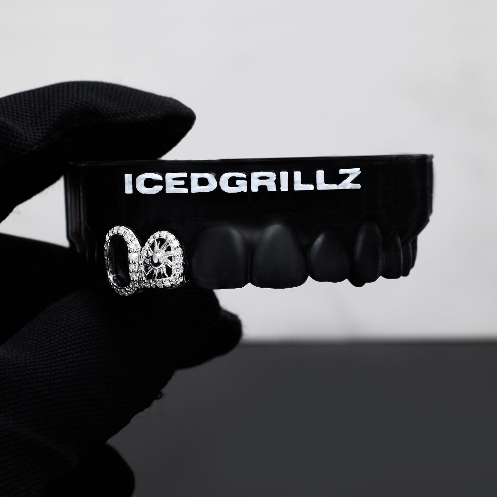 Plain Sunburst Iced Open Face Grillz