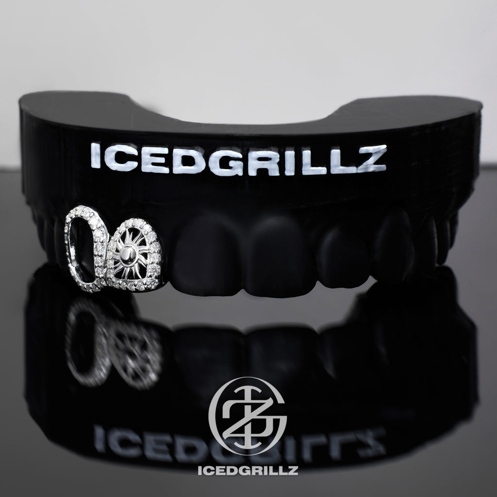 Plain Sunburst Iced Open Face Grillz