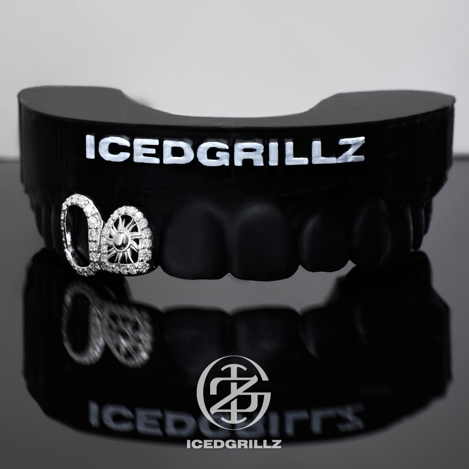 Plain Sunburst Iced Open Face Grillz