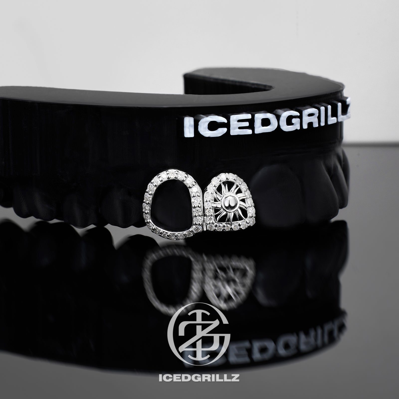 Plain Sunburst Iced Open Face Grillz