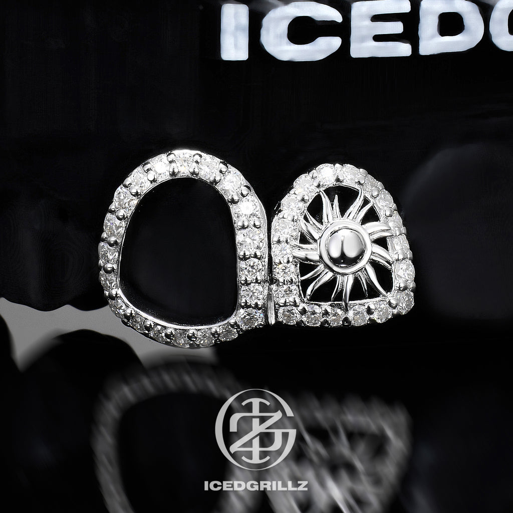 Plain Sunburst Iced Open Face Grillz