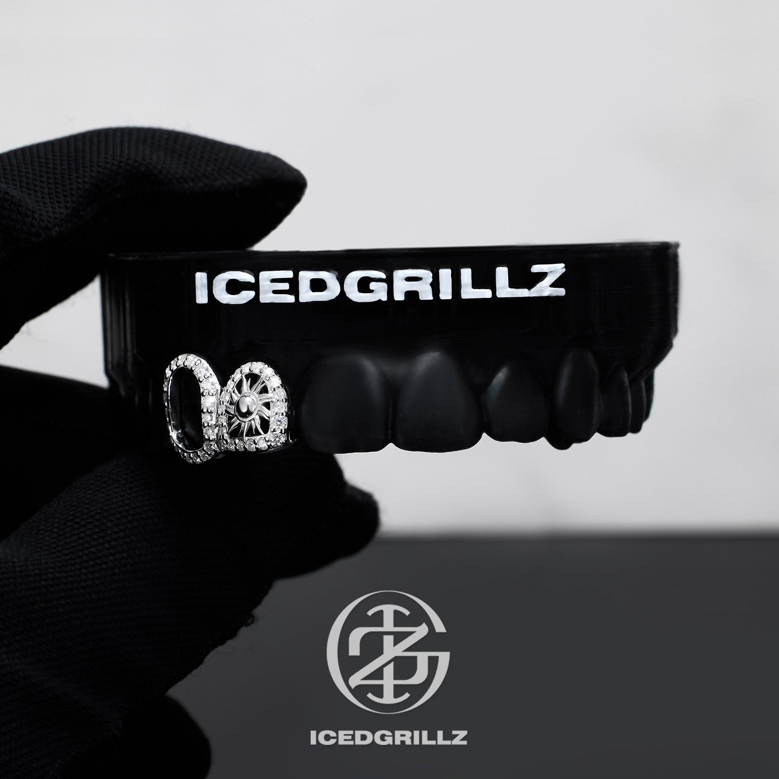 Plain Sunburst Iced Open Face Grillz