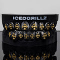 Polish Gothic Cross Black Gold Grillz