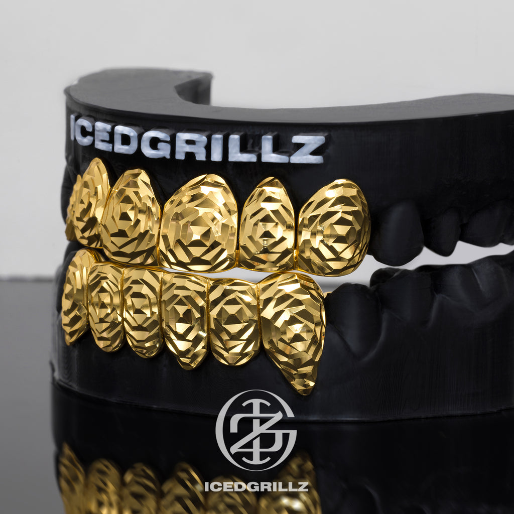 Polished Gold Rose Cut Grillz