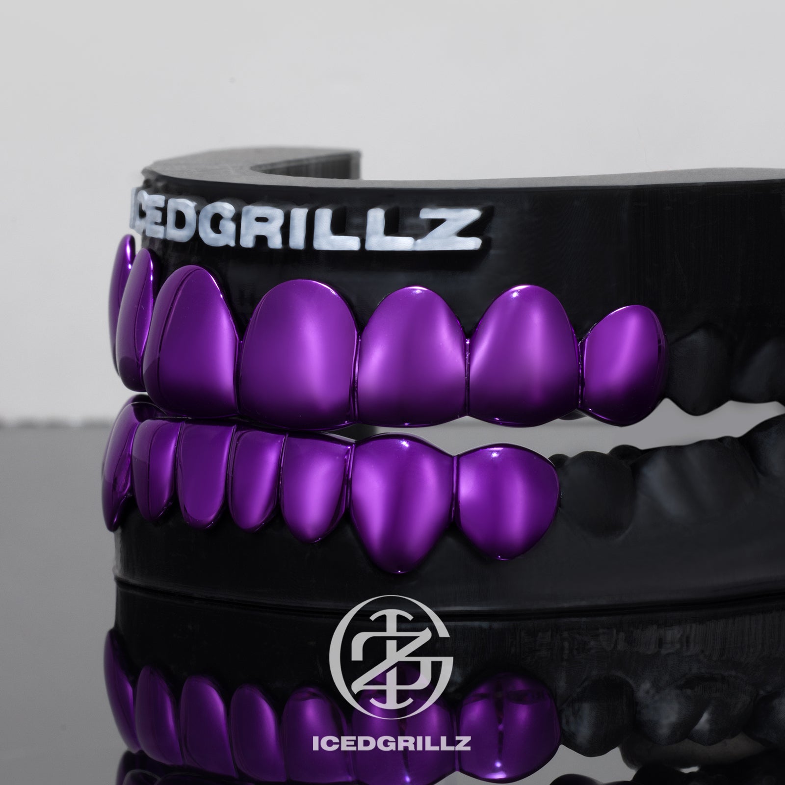 Polished Purple Gold Grillz