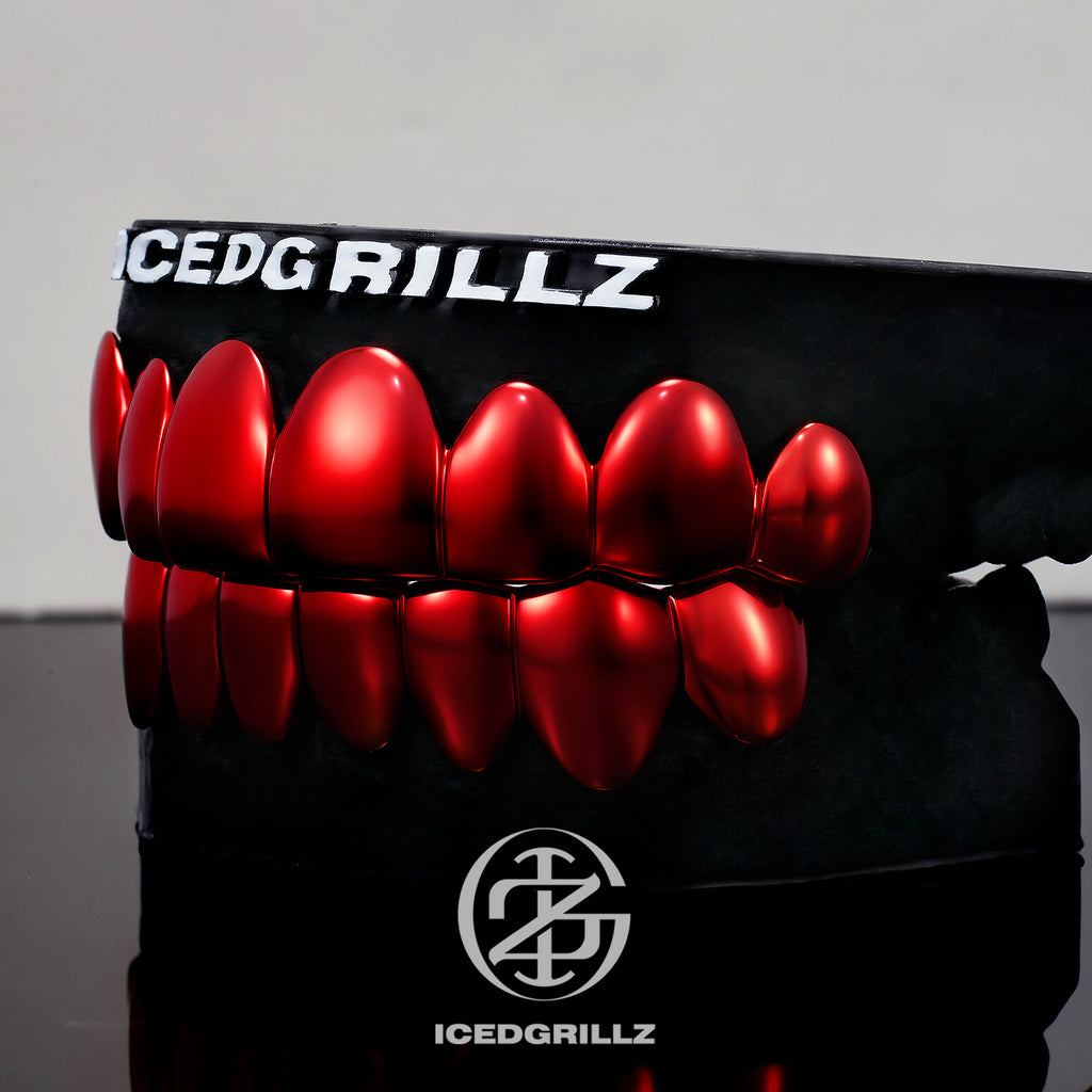 Polished Red Gold Grillz