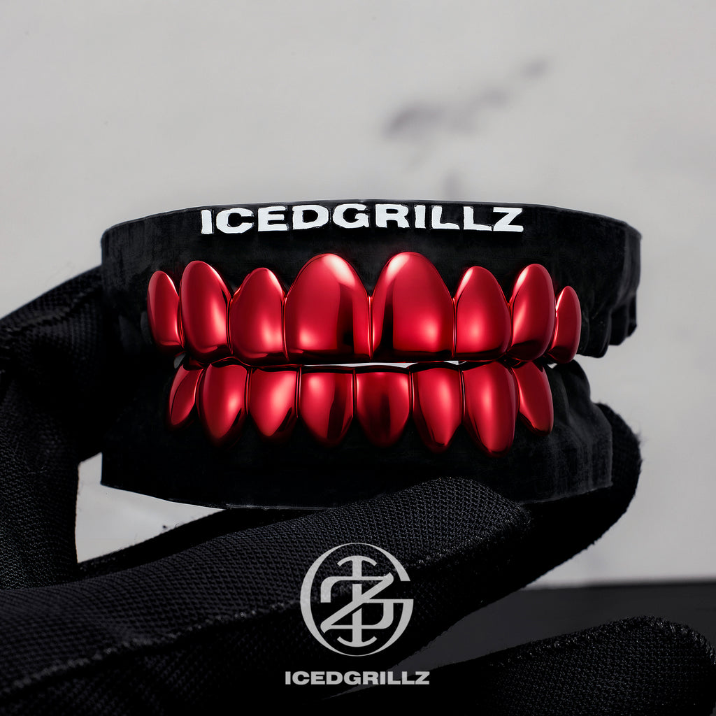 Polished Red Gold Grillz