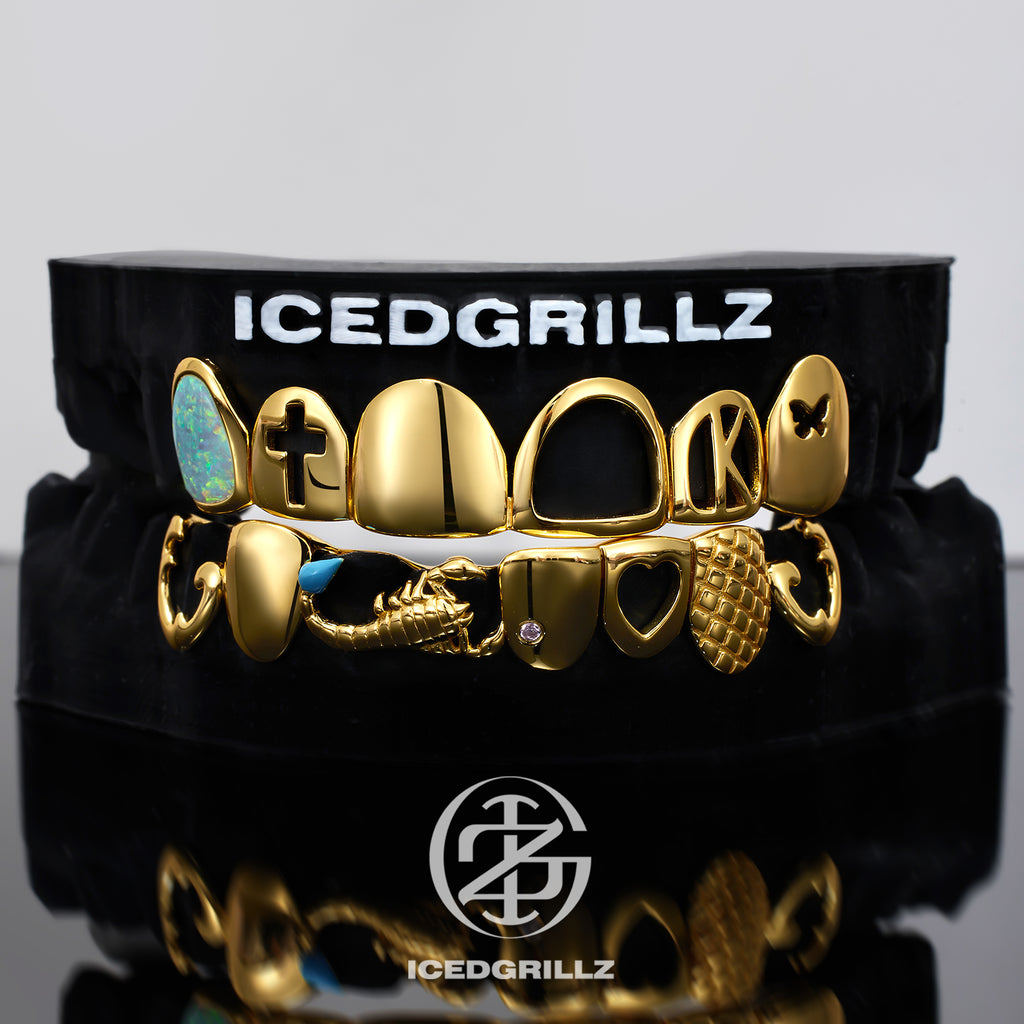 Polished Scorpio Motif Opal Grillz