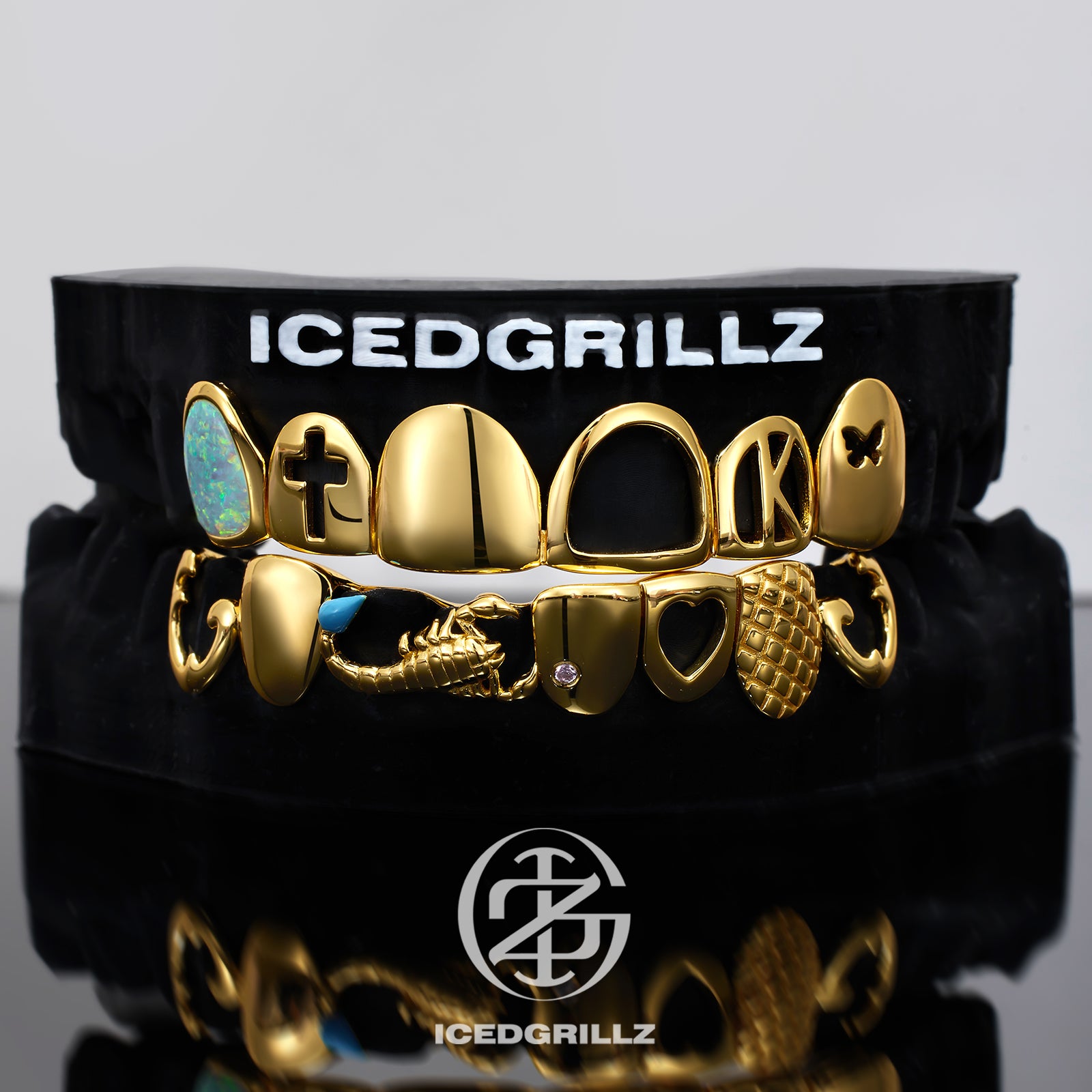 Polished Scorpio Motif Opal Grillz