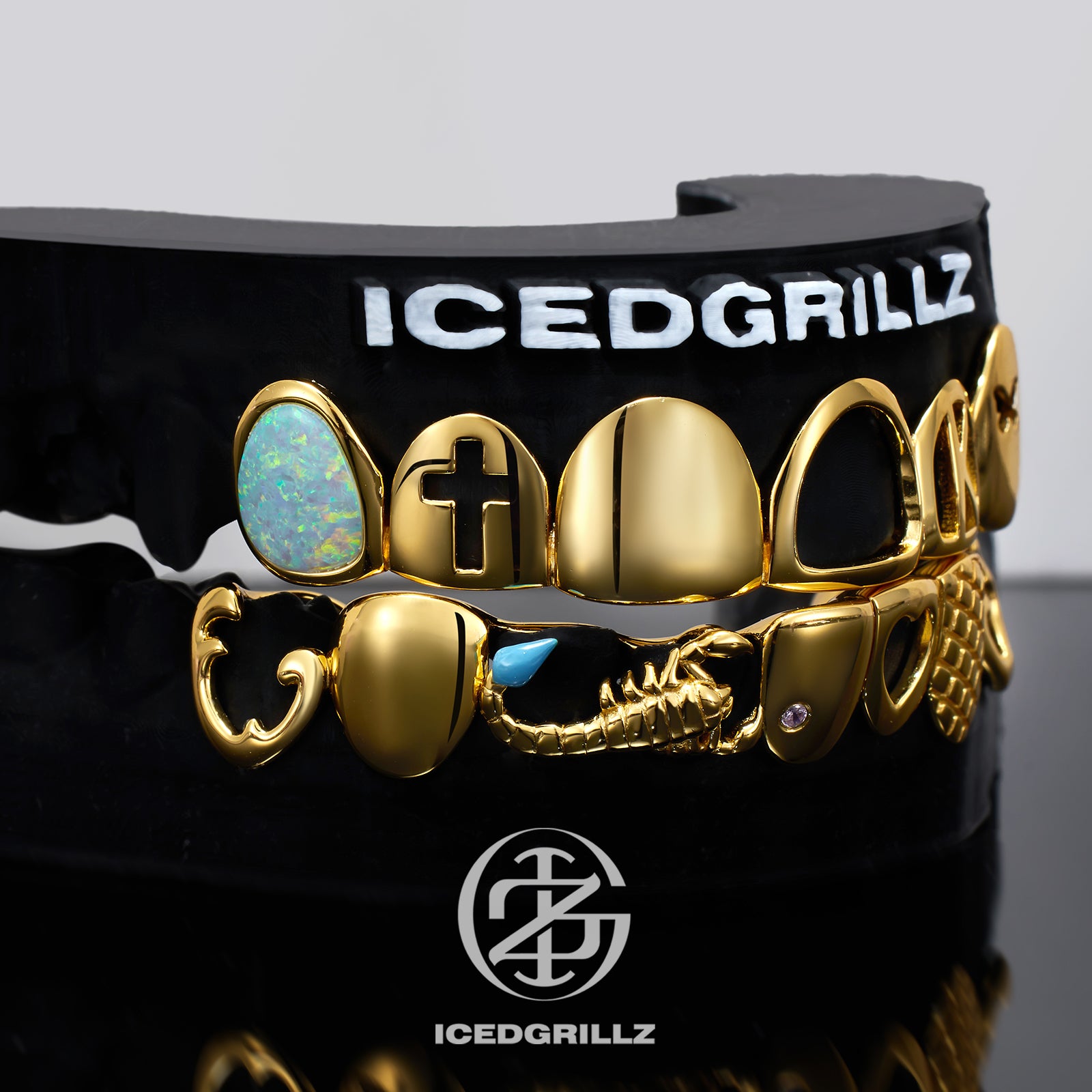 Polished Scorpio Motif Opal Grillz