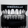 Polished Solid Custom Letters Iced Border Grillz