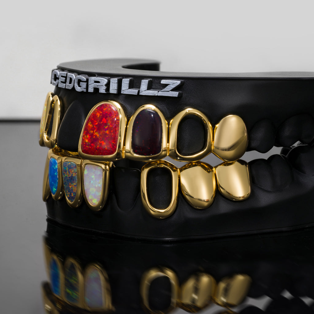 Rainbow Opal Open Face Grillz