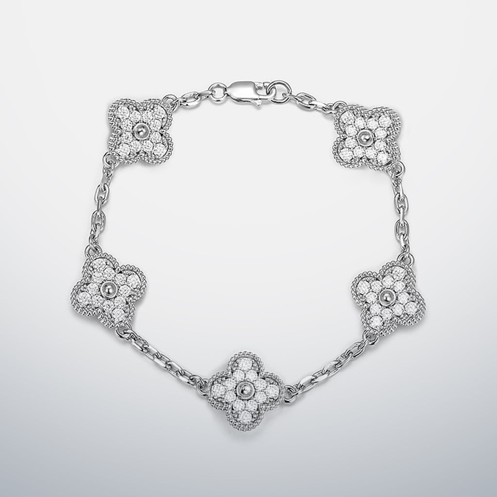 S925 Moissanite Clover Bracelet