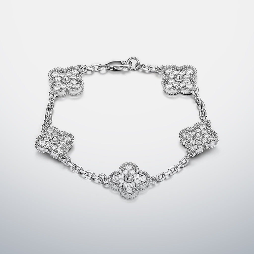 S925 Moissanite Clover Bracelet