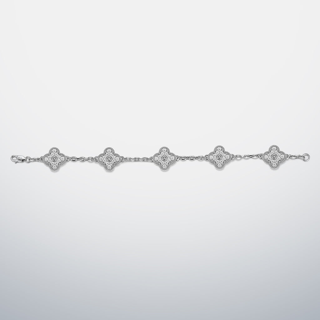 S925 Moissanite Clover Bracelet