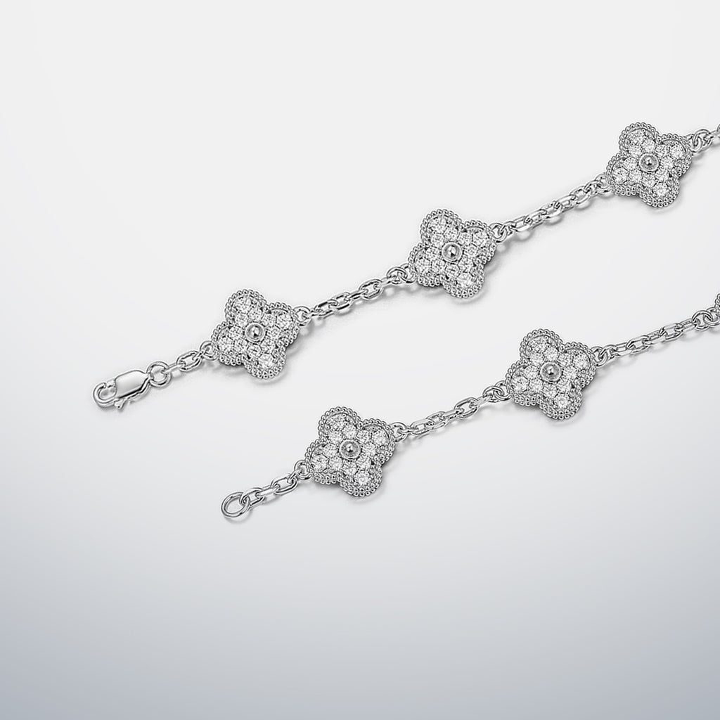 S925 Moissanite Clover Bracelet