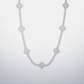 S925 Moissanite Clover Cuban Chain