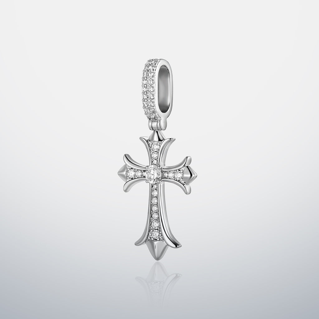 S925 Moissanite Gothic Cross Pendant