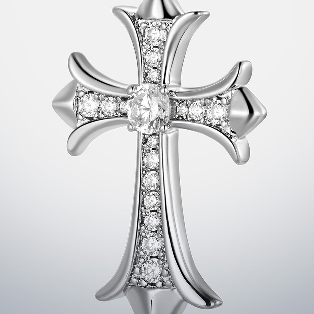 S925 Moissanite Gothic Cross Pendant