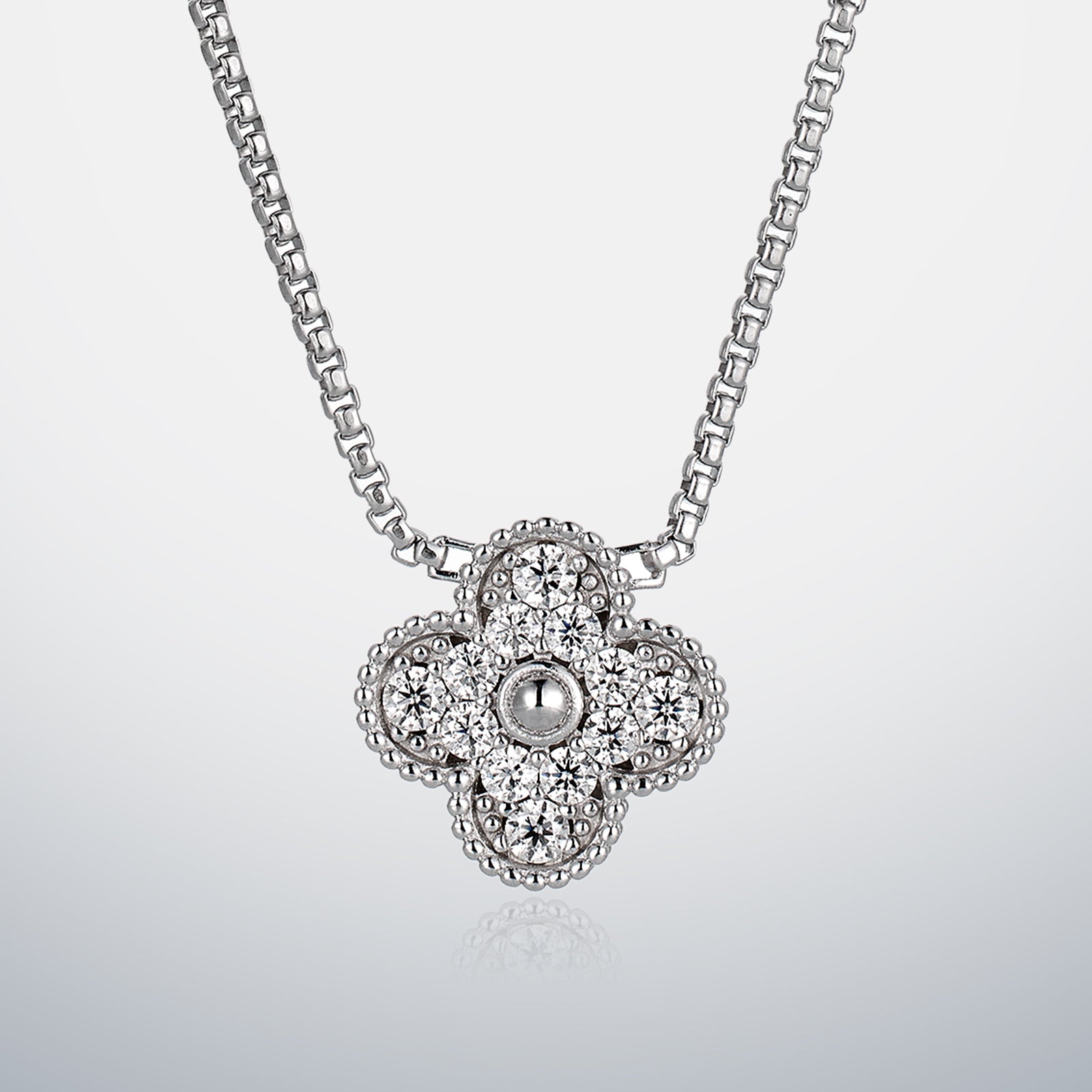 S925 Moissanite Single Clover Chain