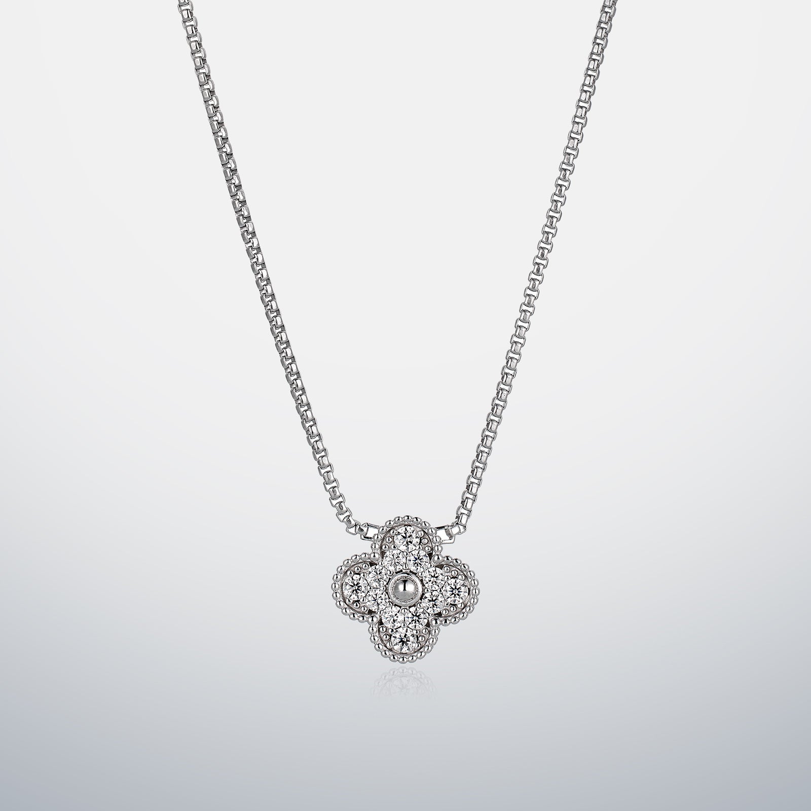 S925 Moissanite Single Clover Chain