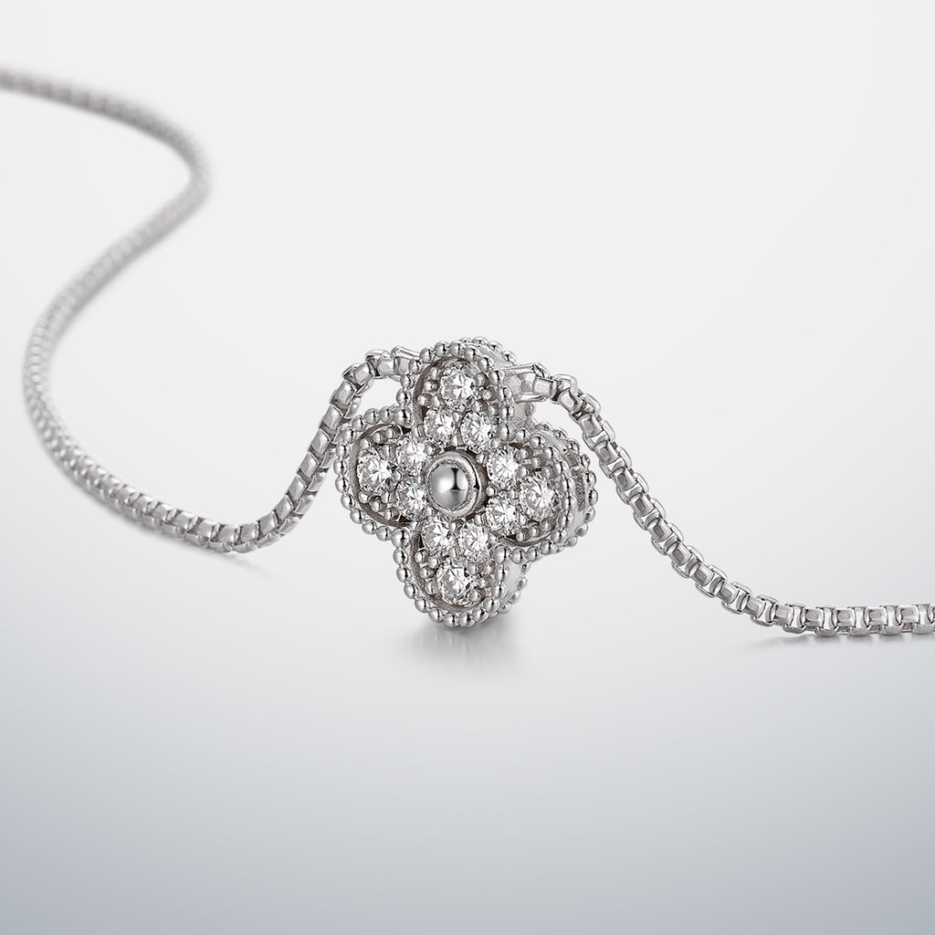S925 Moissanite Single Clover Chain