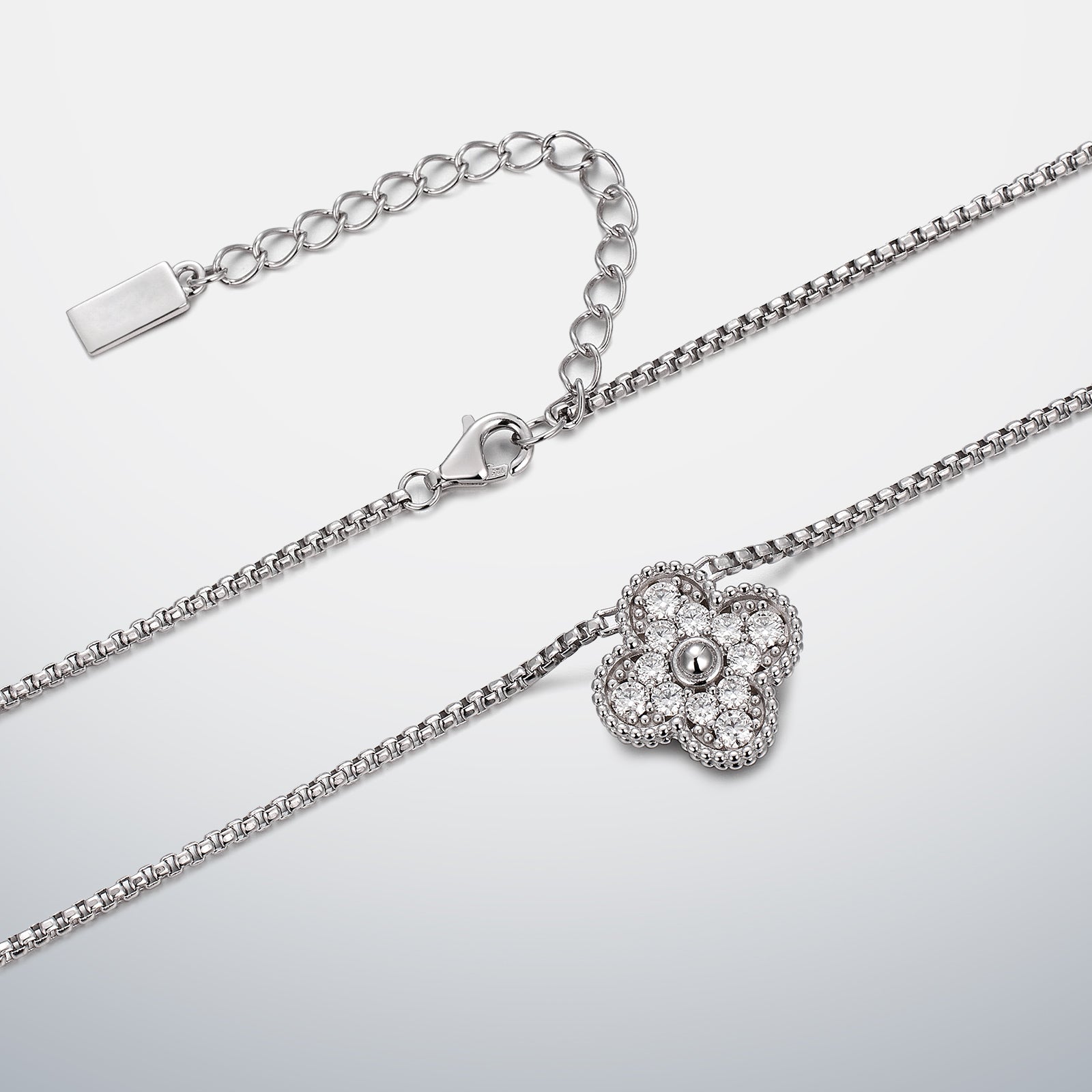 S925 Moissanite Single Clover Chain