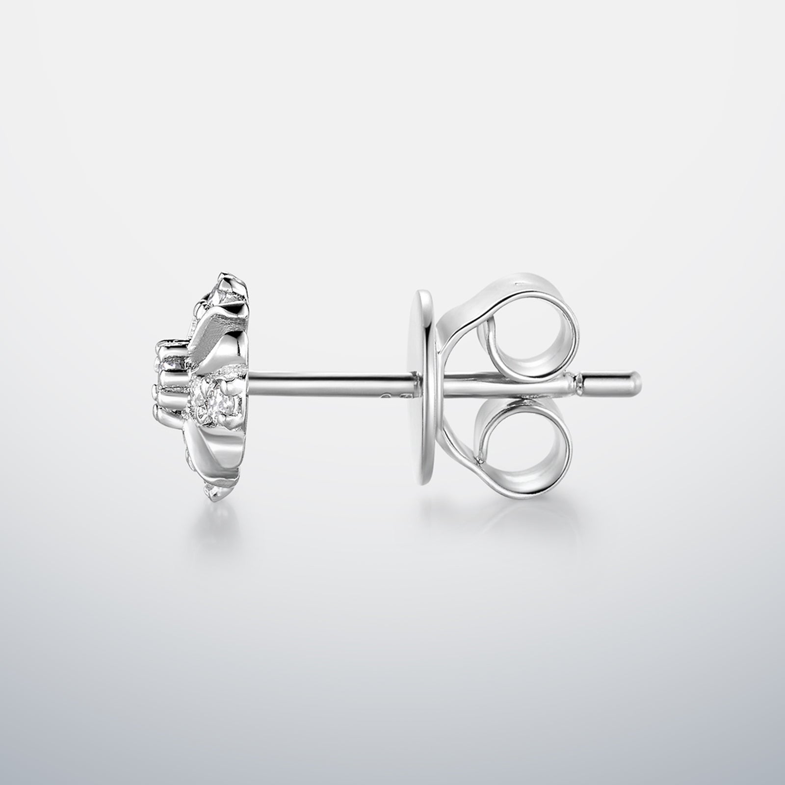 S925 Moissanite Floral Cross Earrings