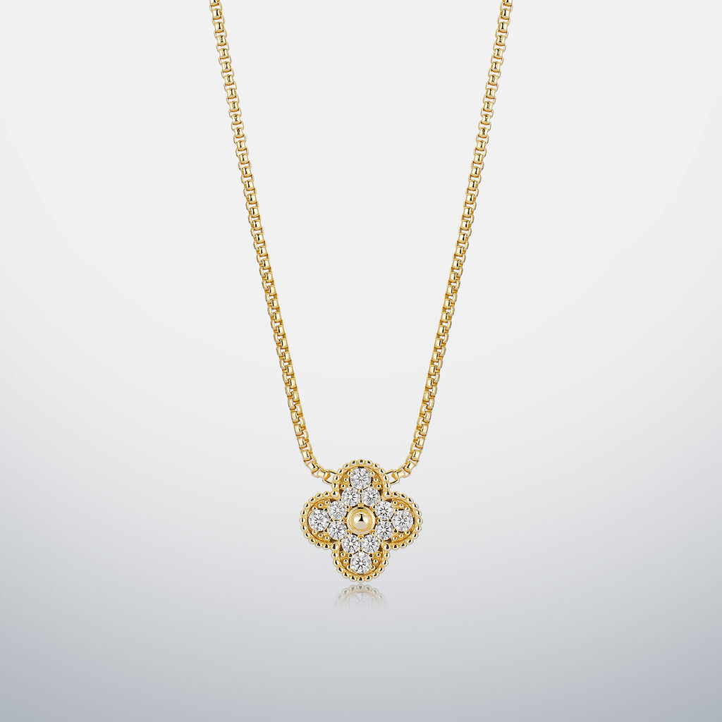 S925 Moissanite Single Clover Chain