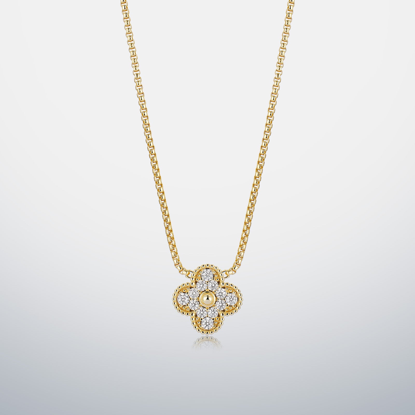 S925 Moissanite Single Clover Chain