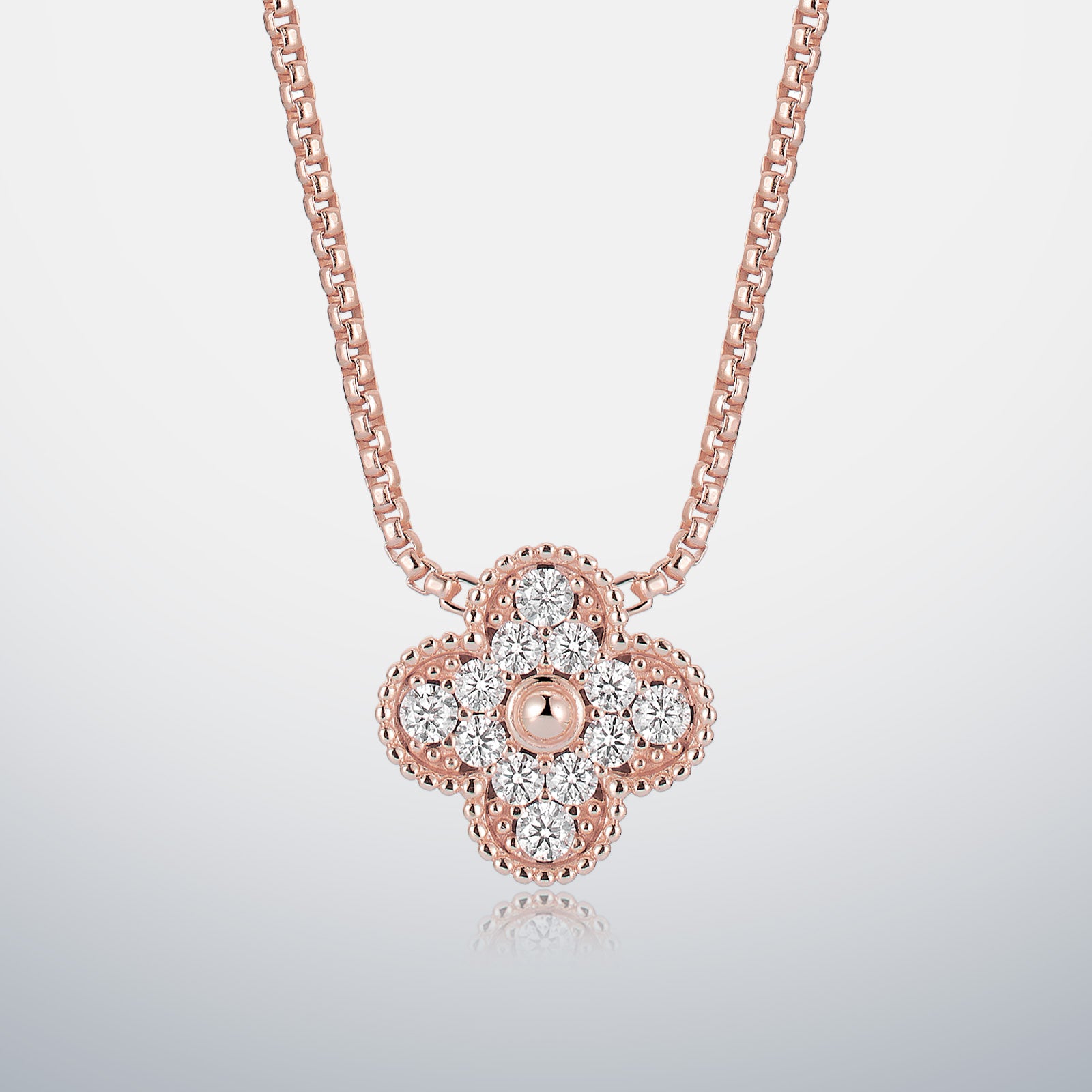 S925 Moissanite Single Clover Chain