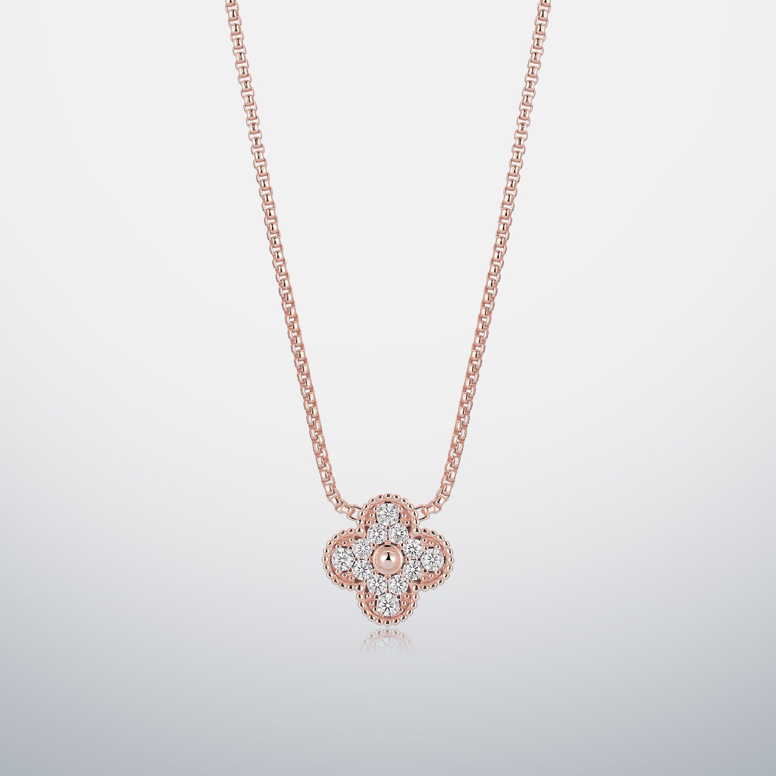 S925 Moissanite Single Clover Chain