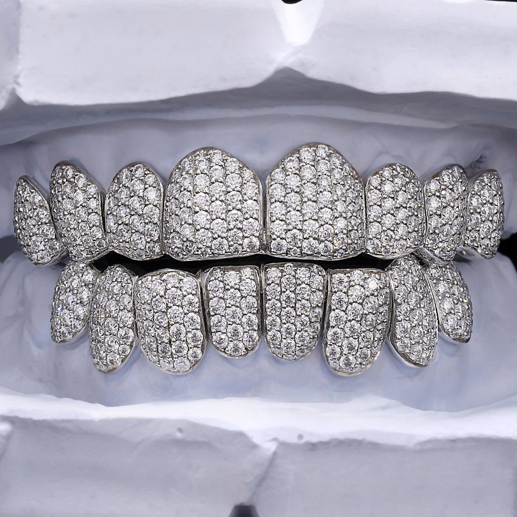 Signature Honeycomb Set Moissanite Grillz (Hand-Prong)