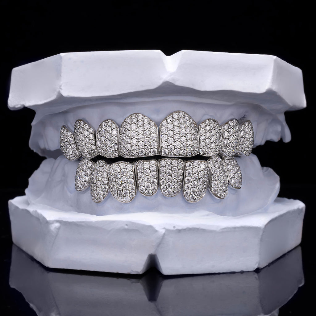 Signature Honeycomb Set Moissanite Grillz (Hand-Prong)
