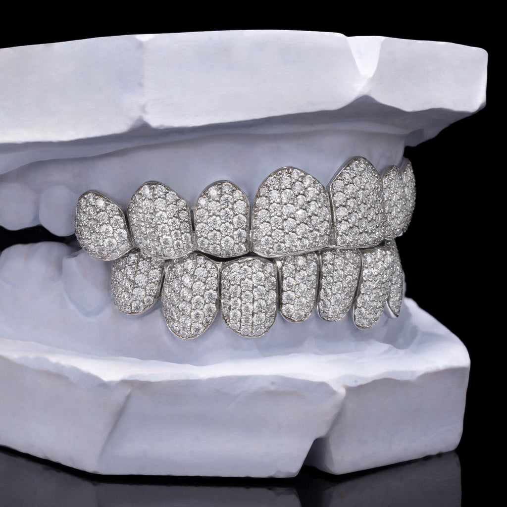 Signature Honeycomb Hand-Set Moissanite Grillz