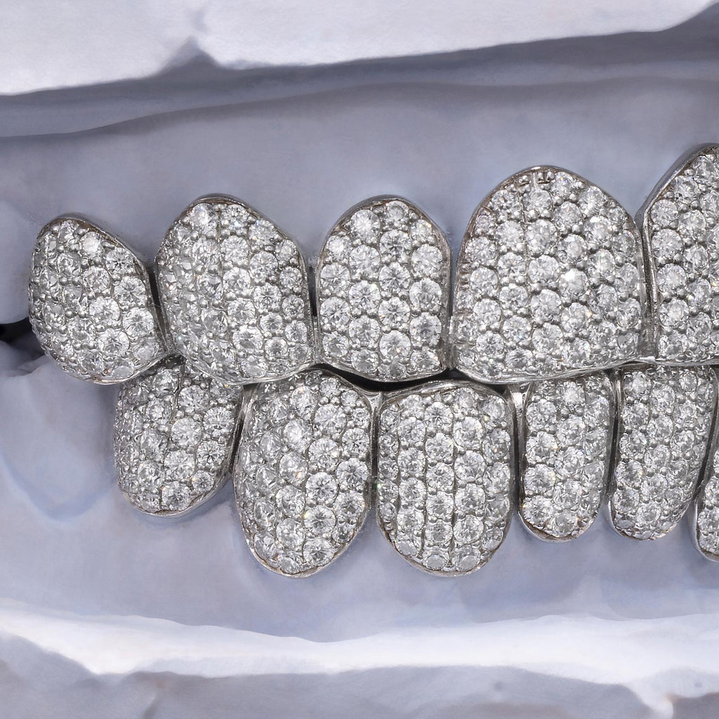 Signature Honeycomb Hand-Set Moissanite Grillz
