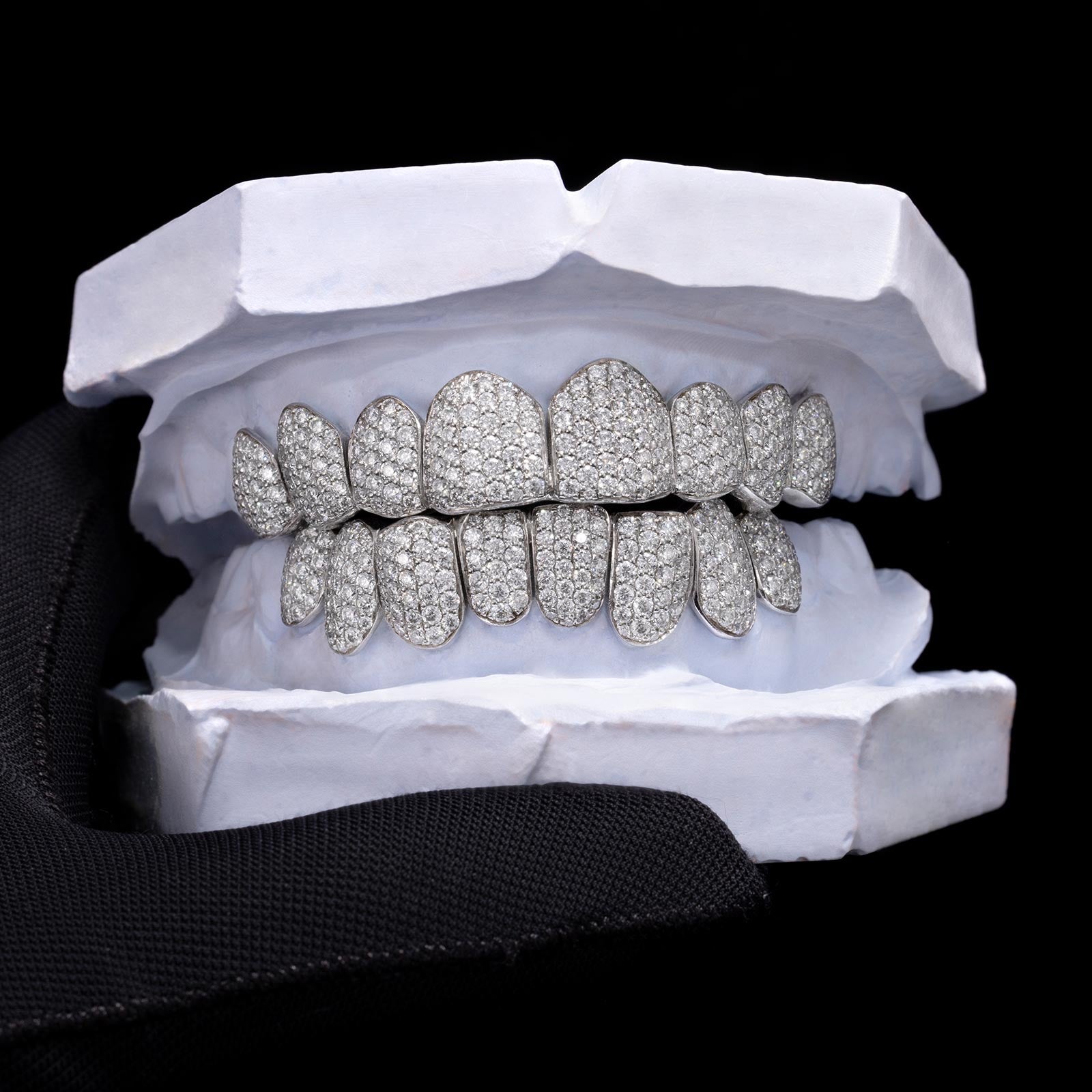 Signature Honeycomb Hand-Set Moissanite Grillz