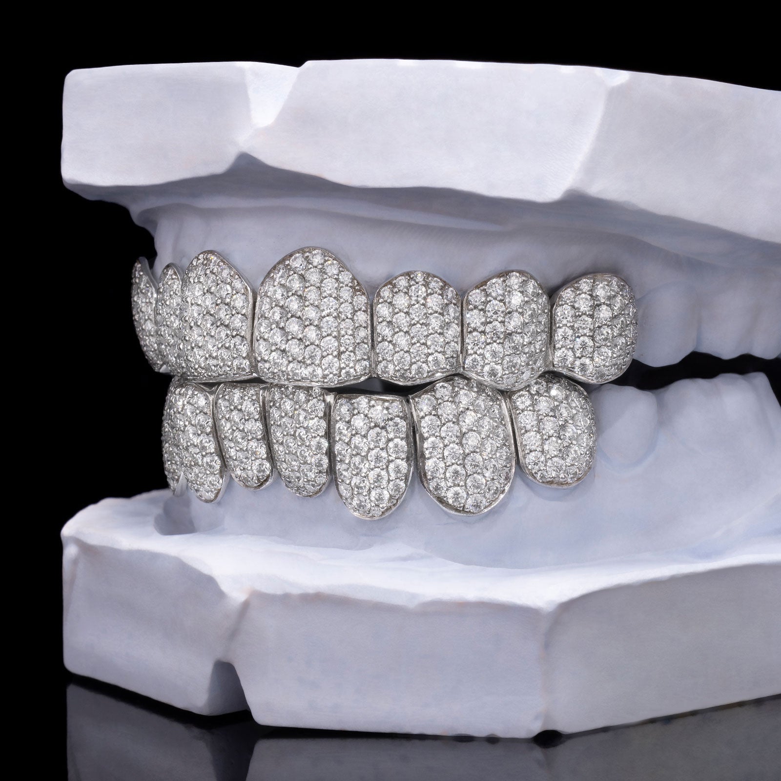 Signature Honeycomb Hand-Set Moissanite Grillz