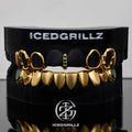 Solid Plain Green Gem Bamboo Open Face Grillz