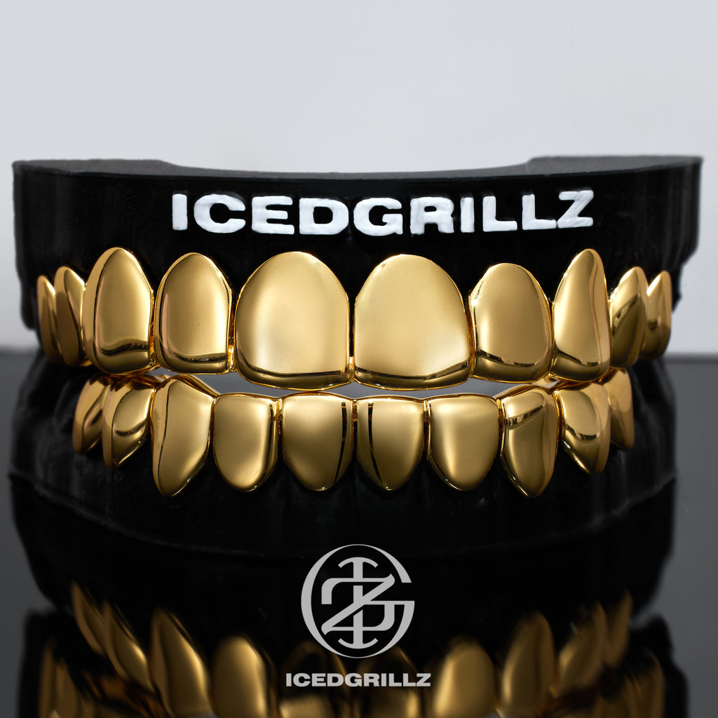 Solid Plain Polished Yellow Gold Grillz