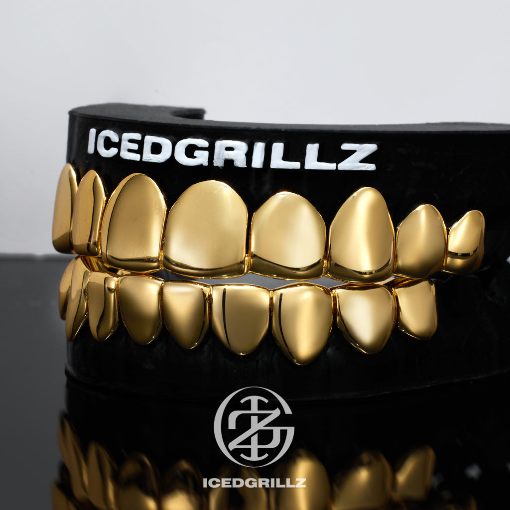 Solid Plain Polished Yellow Gold Grillz